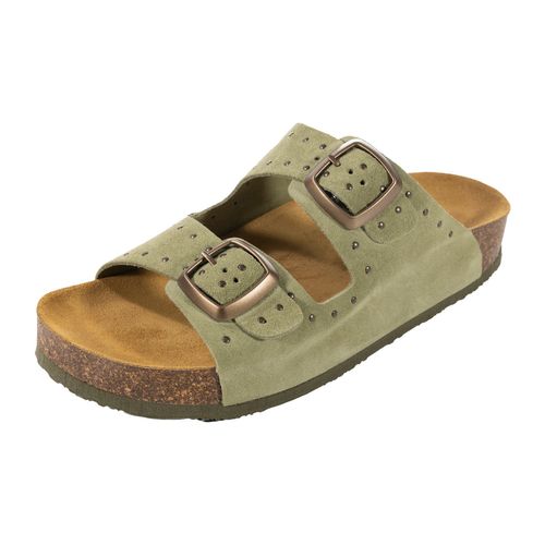 Sandalia casual Plakton verde para dama 340010RE