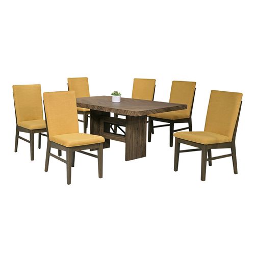Antecomedor Taosa Pamela 6 Sillas Mostaza