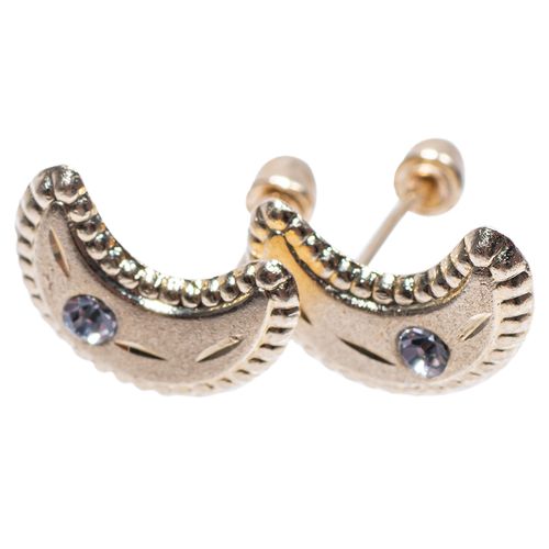 Broqueles para niña Broq Covarrubias luna diamante r-933
