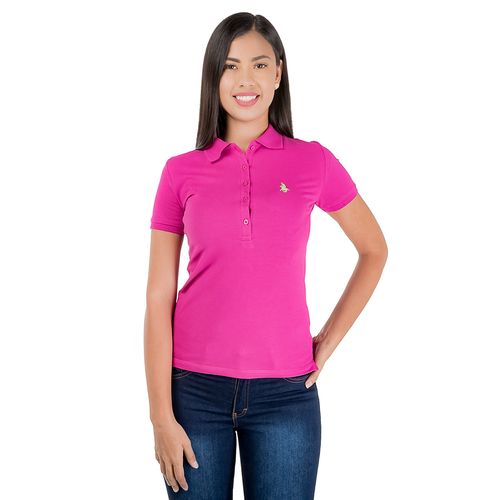 Playera Polo Para Dama Polo Club Fiusha 10101