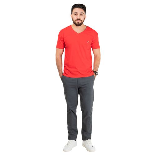 Playera Casual Caballero Tucané Rojo Air V Neck