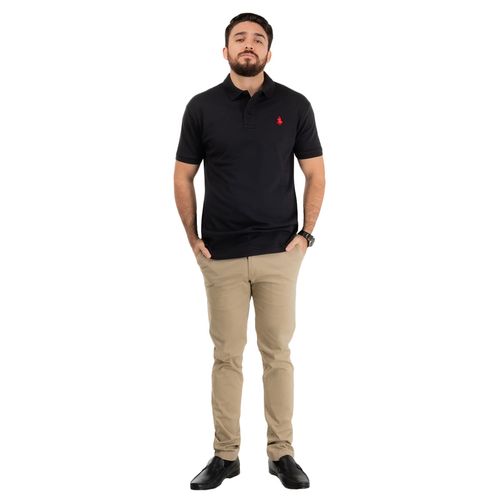 Playera Para Caballero Polo Club Negro 102