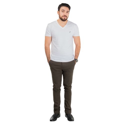 Playera Casual Caballero Tucané Blanco Air V Neck