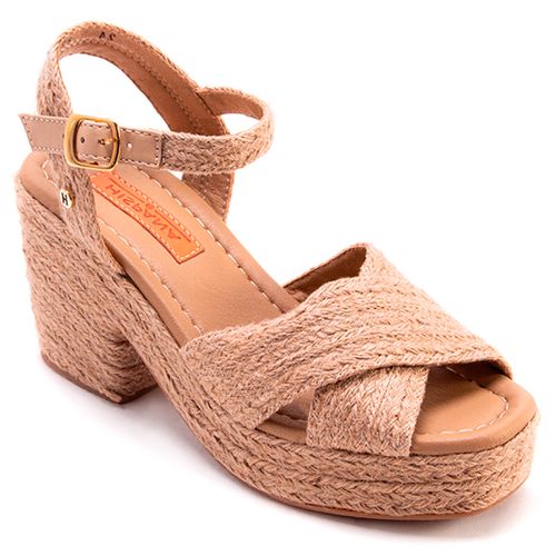 Sandalia De Vestir Para Dama Hispana Natural Yute 8304