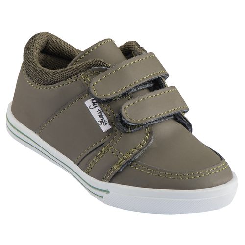 Tenis con velcro de niño My Things verde militar 3