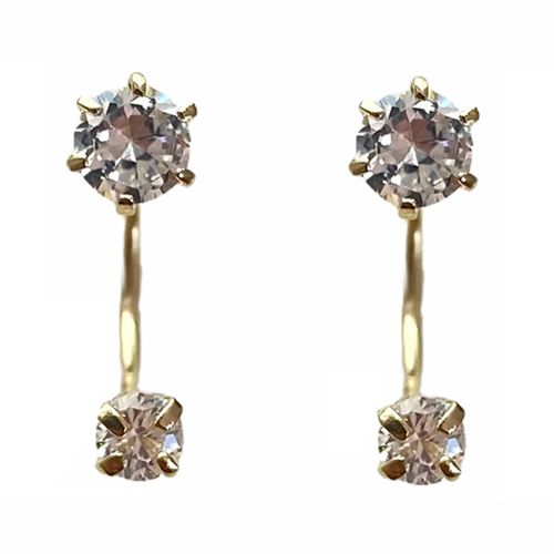 Broqueles para dama Renee curvo dorado a60