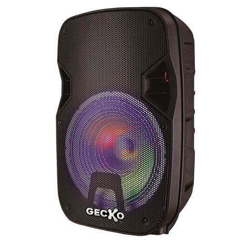 Bocina de 12p Gecko recargable negro gk-12