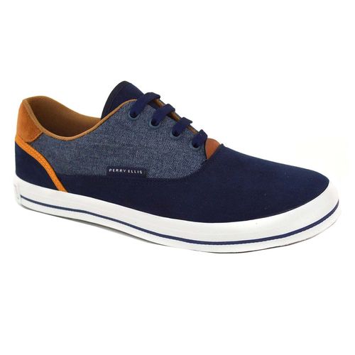 Tenis Casual Para Caballero Perry Ellis Nuez-Mezclilla 5513