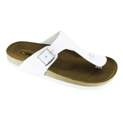 Sandalia casual Caray blanco para dama CROWN