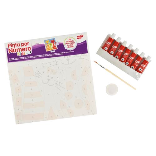 Juego didáctico Diako pinta por número kids tres gatos