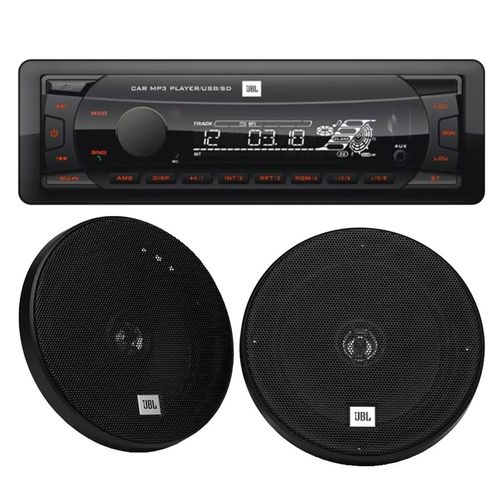 Paquete de bocinas y autoestéreo Jbl 6.5p negro celebrity pk621
