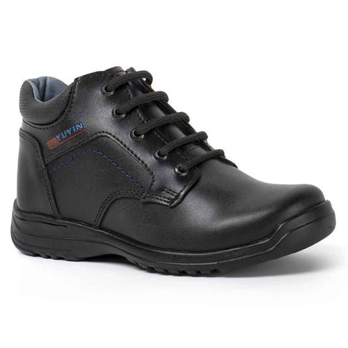 Bota escolar para niño Yuyin negro 29151