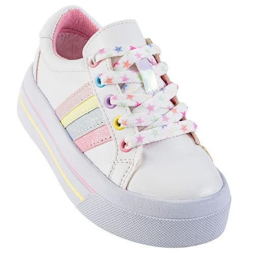 Tenis Urbano Para Niña My Things Blanco - Multicolor 2722-M