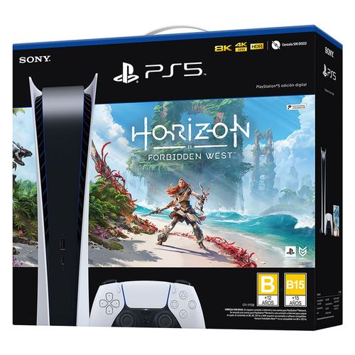 Consola ps5 Horizon forbidden west Sony edición digital blanco 56848