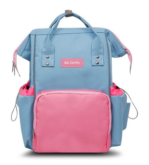 Mochila pañalera McCarthy cielo/rosa 16” pan-16