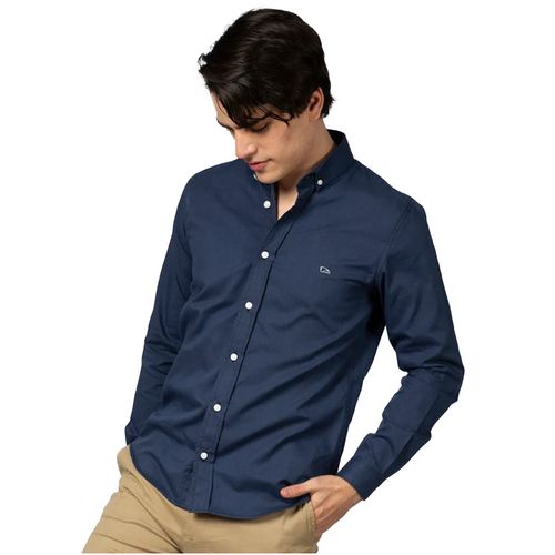 Camisa Casual Para Caballero Tucané Azul Marino Oxford Original