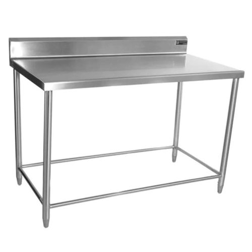Mesa con respaldo sin entrepaño de acero inoxidable Ferro 138cm 15421101