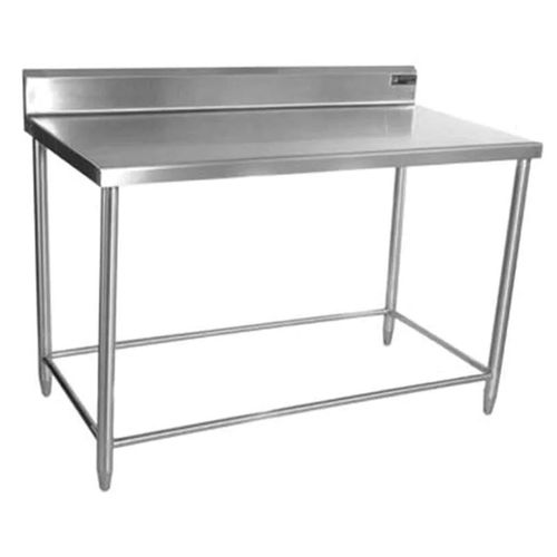 Mesa con respaldo sin entrepaño de acero inoxidable Ferro 188cm  15421102