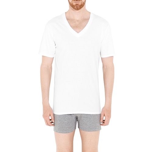 Playera Cuello V Rinbros Blanco 4041C01