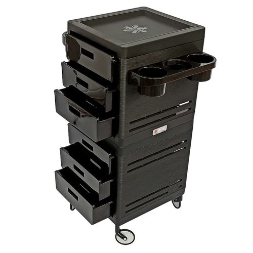 Carrito mesa auxiliar Letmex multifuncional negro 7214nn