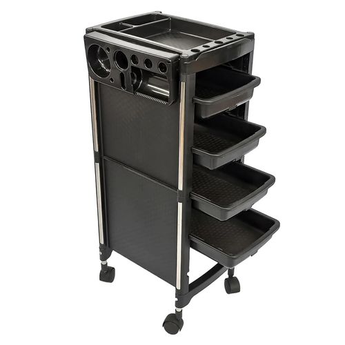 Carrito auxiliar multifuncional negro Letmex t05