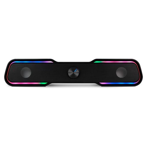 Bocina Portátil Vorago  Bluetooth USB Iluminación RGB Negro BSP-350