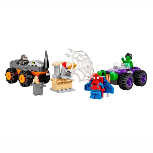 Set De Construcción Lego Camiones De Combate De Hulk Y Rino 10782