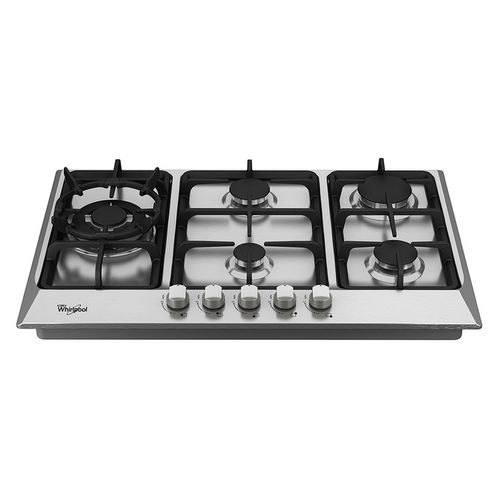 Parrilla de gas Whirlpool con 5 quemadores de 30p acero inoxidable wp3040s