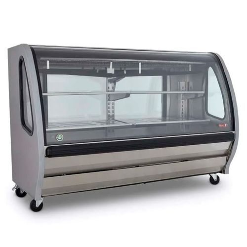 Vitrina exhibidor Torrey 2 metros acero inoxidable tem200ai