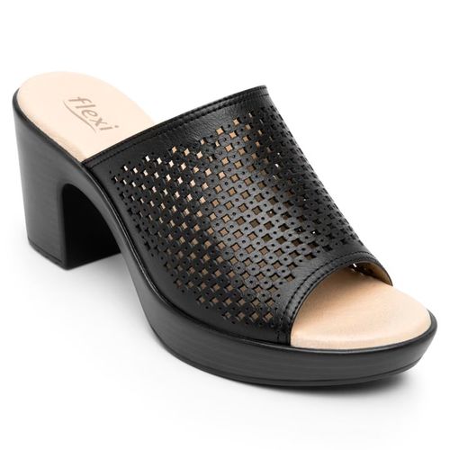 Sandalia Casual Para Dama Flexi Negro 102920