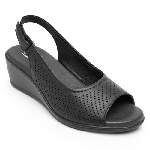 Sandalia Casual Para Dama Flexi Negro 123704