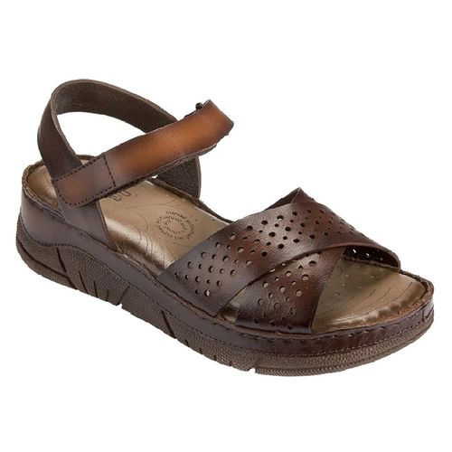 Sandalia de piso Lobo Solo naranja para dama 1705