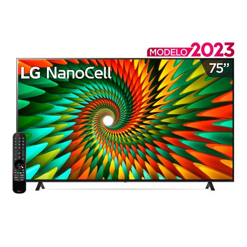 Pantalla Lg 4K NanoCell Smart Tv Negro 75NANO77SRA