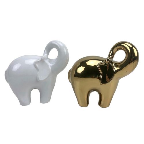 Elefante Decorativo Concepts Life Blanco-Dorado 441-558476