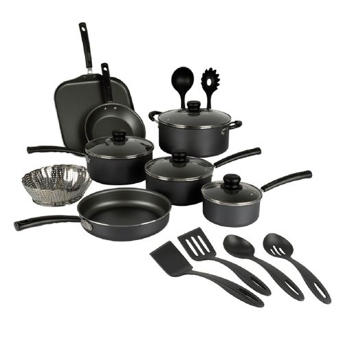 Batería De Cocina Tramontina 18 Piezas Negra 80119545