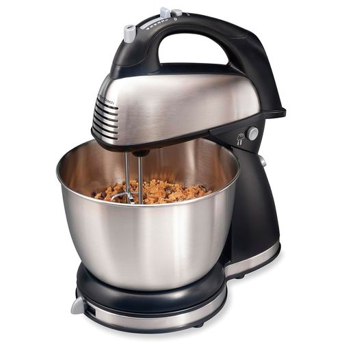 Batidora de pedestal Hamilton Beach 6 velocidades negra/silver 64640