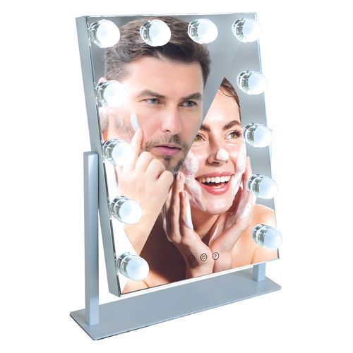 Espejo con marco Fratello lights blanco
