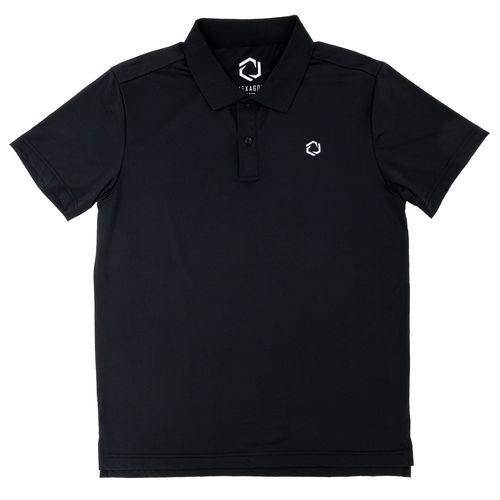 Playera Deportiva Para Caballero Hexagon Negra AOSP061