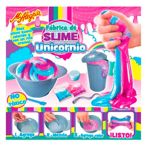 Fábrica de slime unicornio mi alegría multicolor 1919