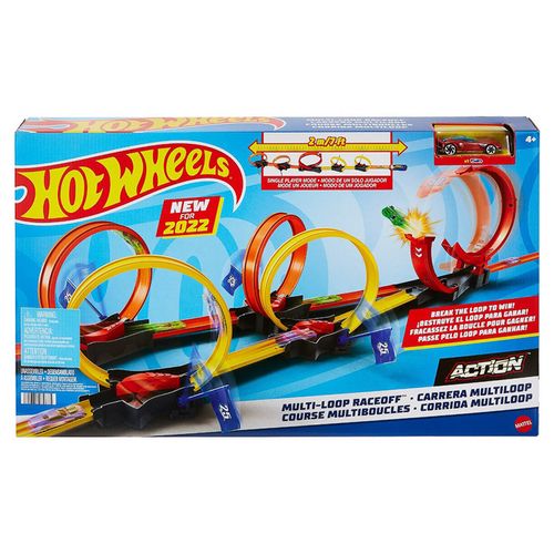 Pista de juguete competencia súper loop Hot Wheels multicolor hdr83