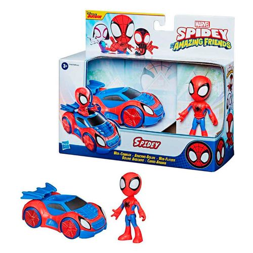 Vehículo y figura Spiderman Marvel multicolor f1459