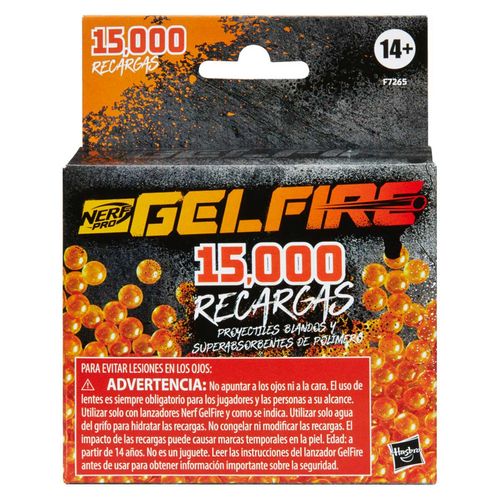 Lanzador Nerf gelfire round refill 15k multicolor f7265