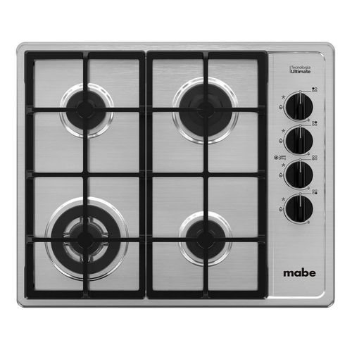 Parrilla de gas Mabe 4 quemadores inox pmi6055pf0