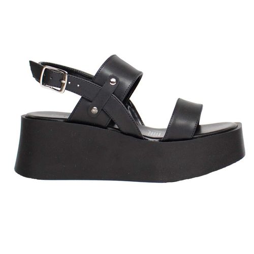 Sandalia casual Senties negro para dama 97-874