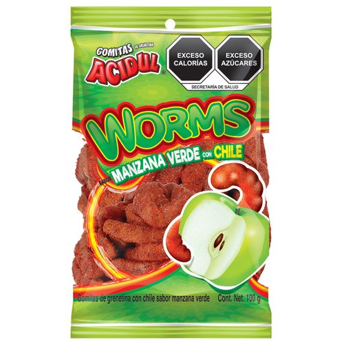 Gomitas enchiladas sabor manzana verde Acidul 100 gr