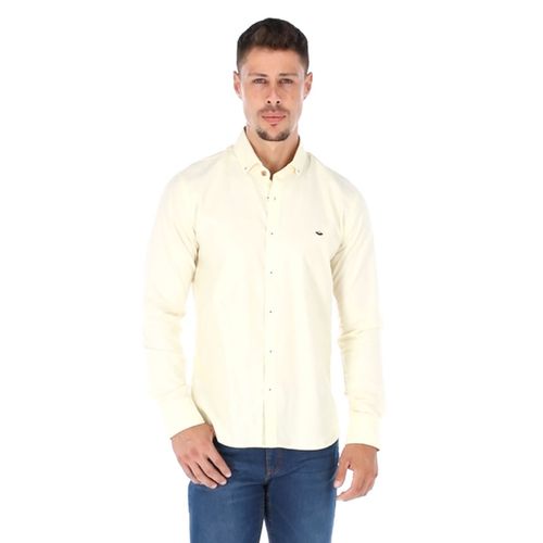 Camisa Casual Para Caballero Porto Blanco Amarillo CBASIC-16