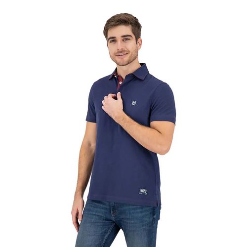 Playera Tipo Polo Para Caballero Nautica Azul Marino K36904