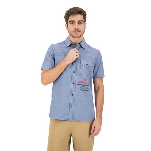 Camisa Casual Para Caballero Nautica Azul W36925