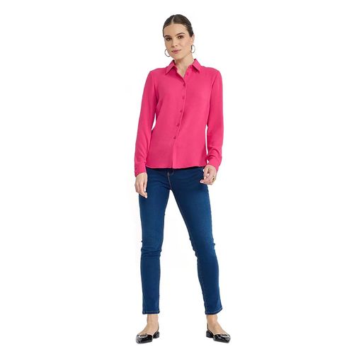 Blusa camisera Vanity fucsia para dama B0101811