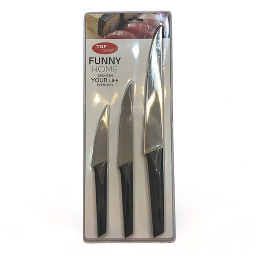 Juego de 3 cuchillos Regalos Siglo XXI negro 2415-2825